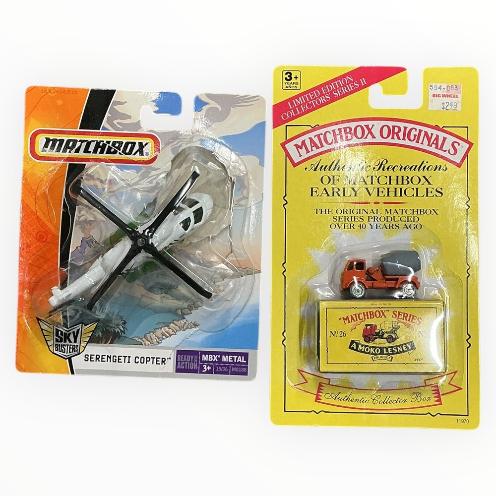 Matchbox Lot Sky Busters Serengeti‎ Copter Originals Lesney 26 Cement Mixer